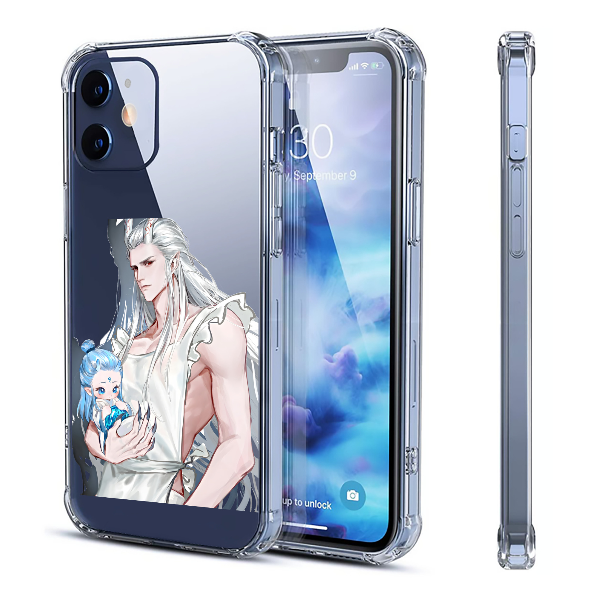 （画像用） Ne Zha 2 ナタ 魔童の大暴れ 【iPhone 12シリーズ対応】透明スマホケース（クリアソフトケース）